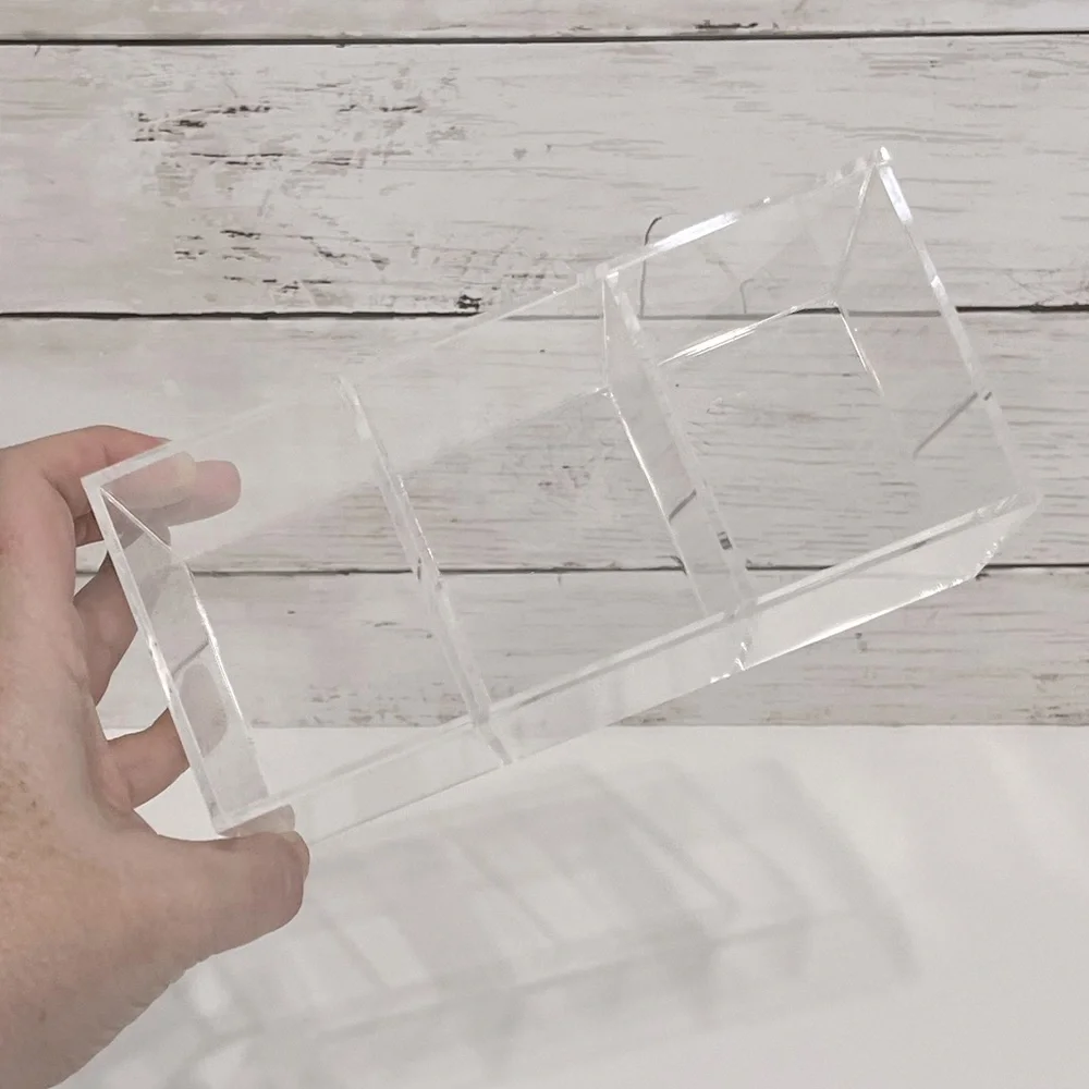 Clear Acrylic 3 Compartment Organizer PRICE FIRM
